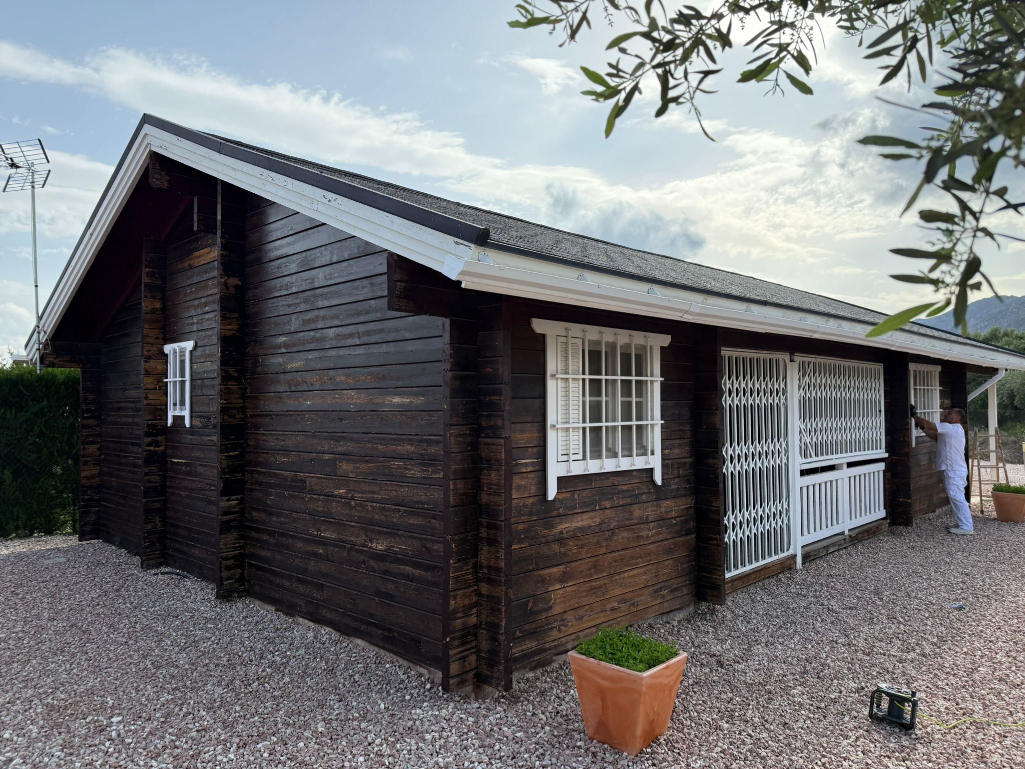 Antes — Protección de madera