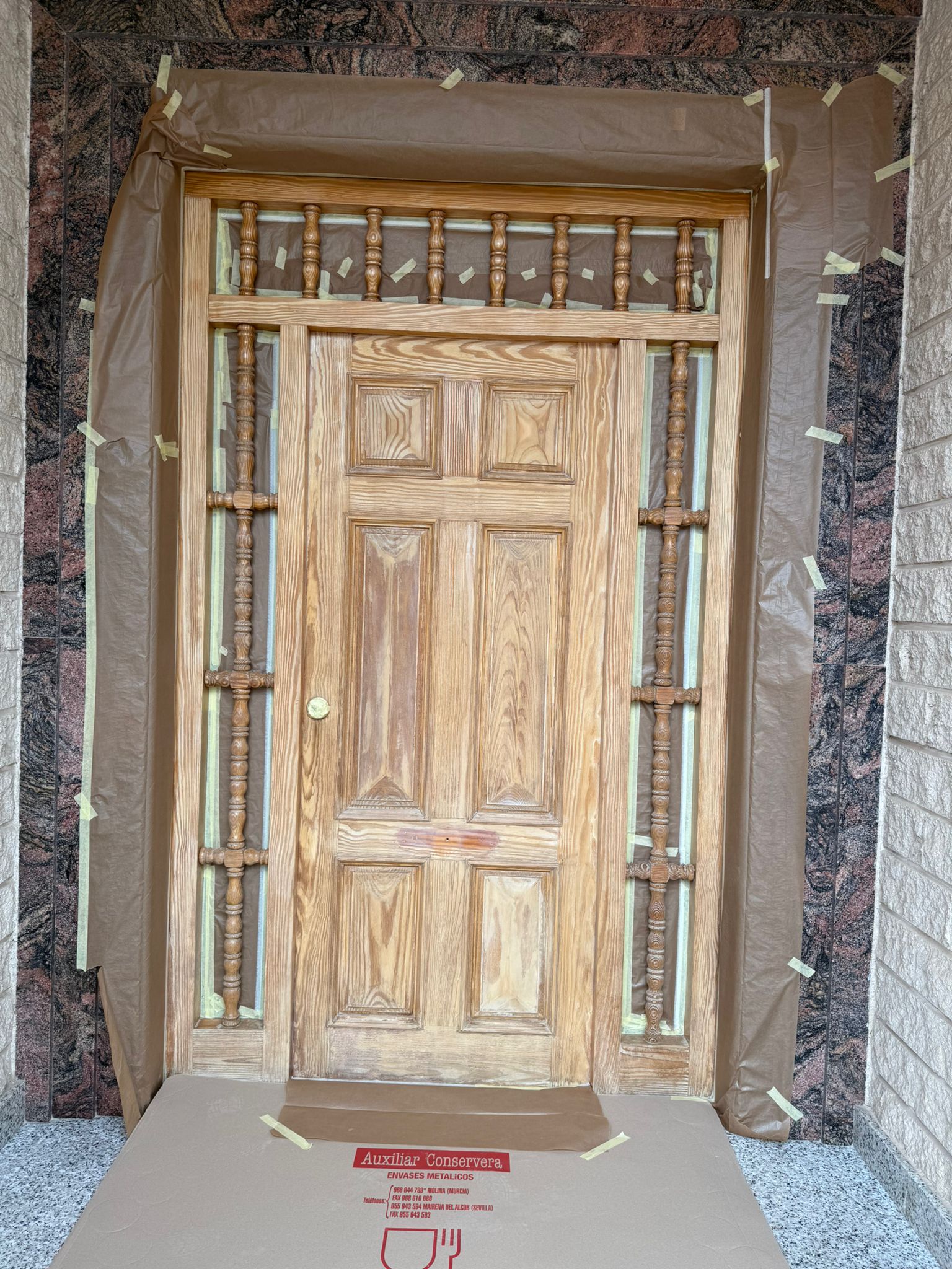 Antes — Esmaltado de carpintería