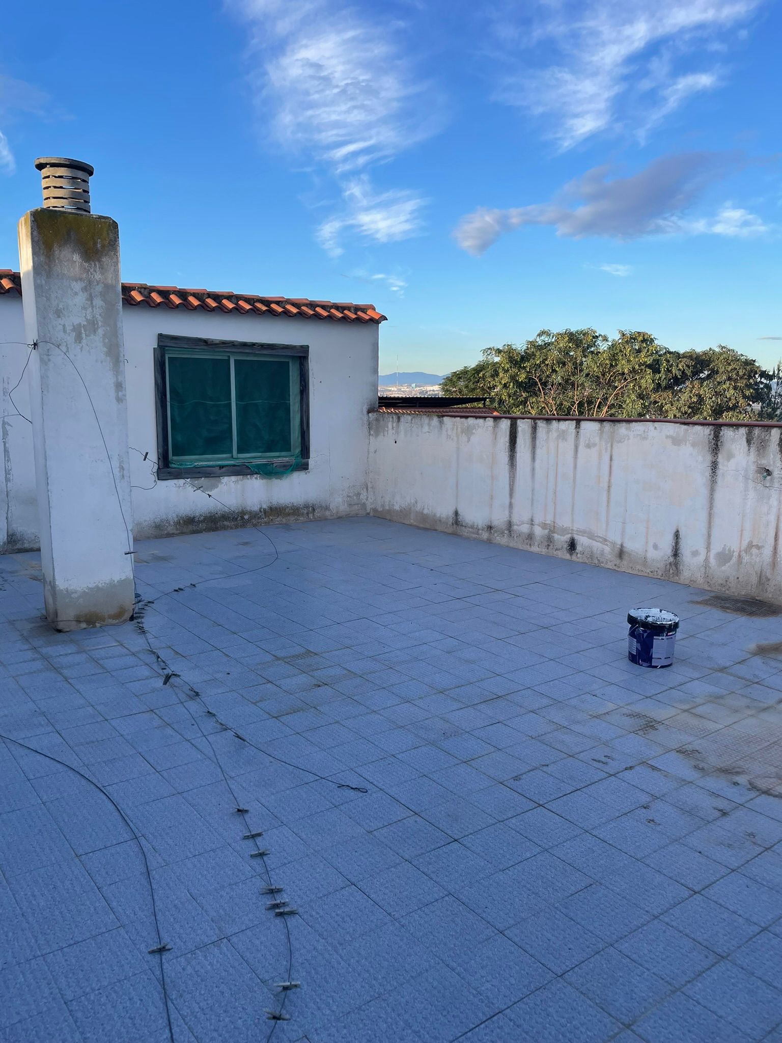 Antes — Terraza impermeabilizada